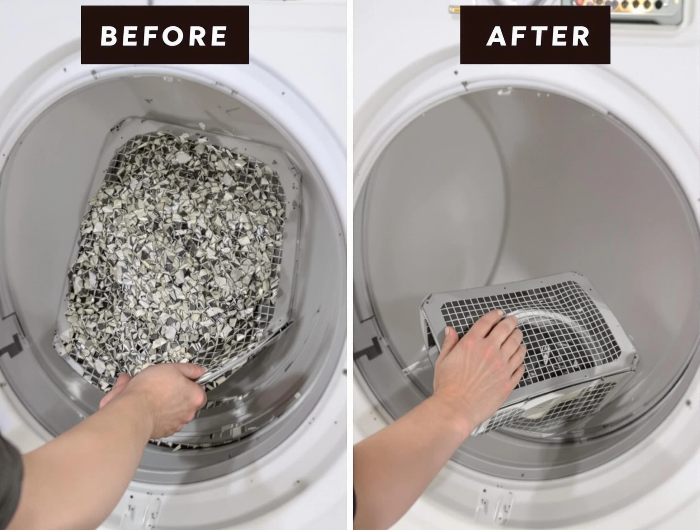 Professional lint trap cleaning by Warrior Dryer Vent Cleaning in Warrior