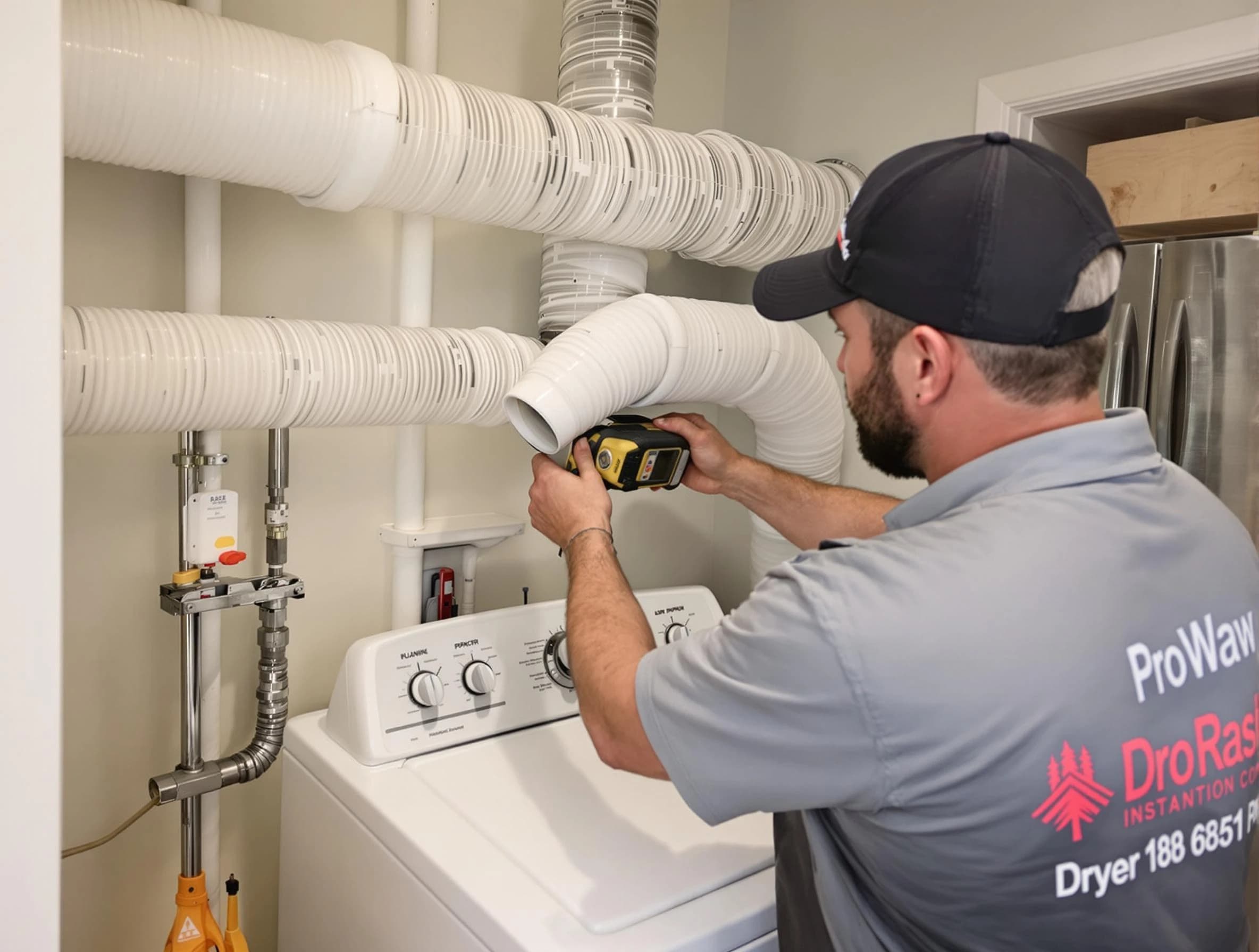 Professional dryer vent hose installation by Warrior Dryer Vent Cleaning in Warrior