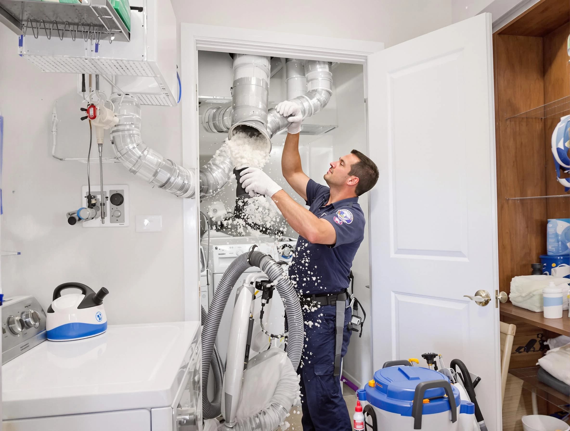 Warrior Dryer Vent Cleaning technician delivering thorough residential dryer vent cleaning service in Warrior