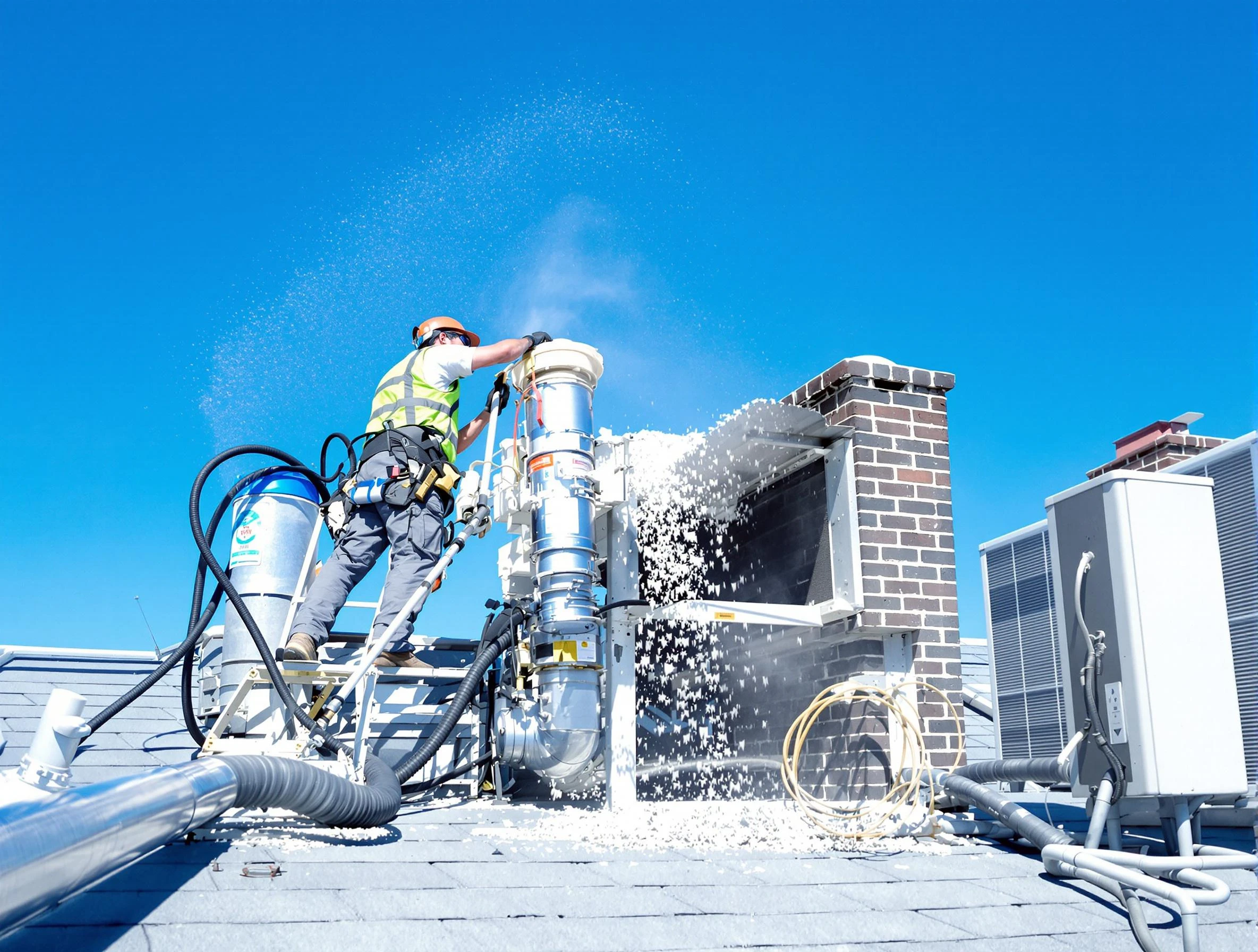 Expert roof dryer vent cleaning by Warrior Dryer Vent Cleaning in Warrior